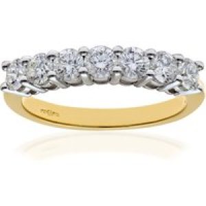 Diamant L’Eternel Womens Eternity Ring, 18ct Yellow Gold IJ/I Round Brilliant Certified Diamond 1.00ct Weight – Size Q