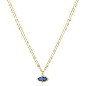 Glanzstücke München Womens Female Sterling Silver Necklace – Gold – One Size