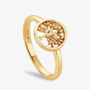 Clogau Tree Of Life 9ct Two Tone Tree Circle Ring Ring GTOL0328-O