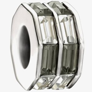 Chamilia Black and White Double Baguette Bead 2083-0398
