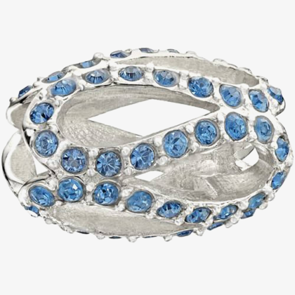 Chamilia Blue Glistening Meander Crystal Bead 2083-0408