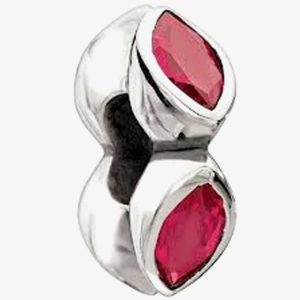 Chamilia Silver Midtown Marquis Fuchsia Cubic Zirconia Bead 2620-0001