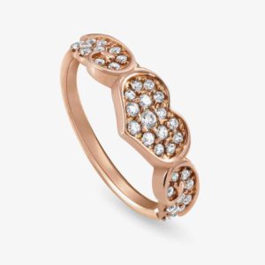 Nomination Angel Rose Gold Plated Sparkling Flying Heart Ring 145380/011/022