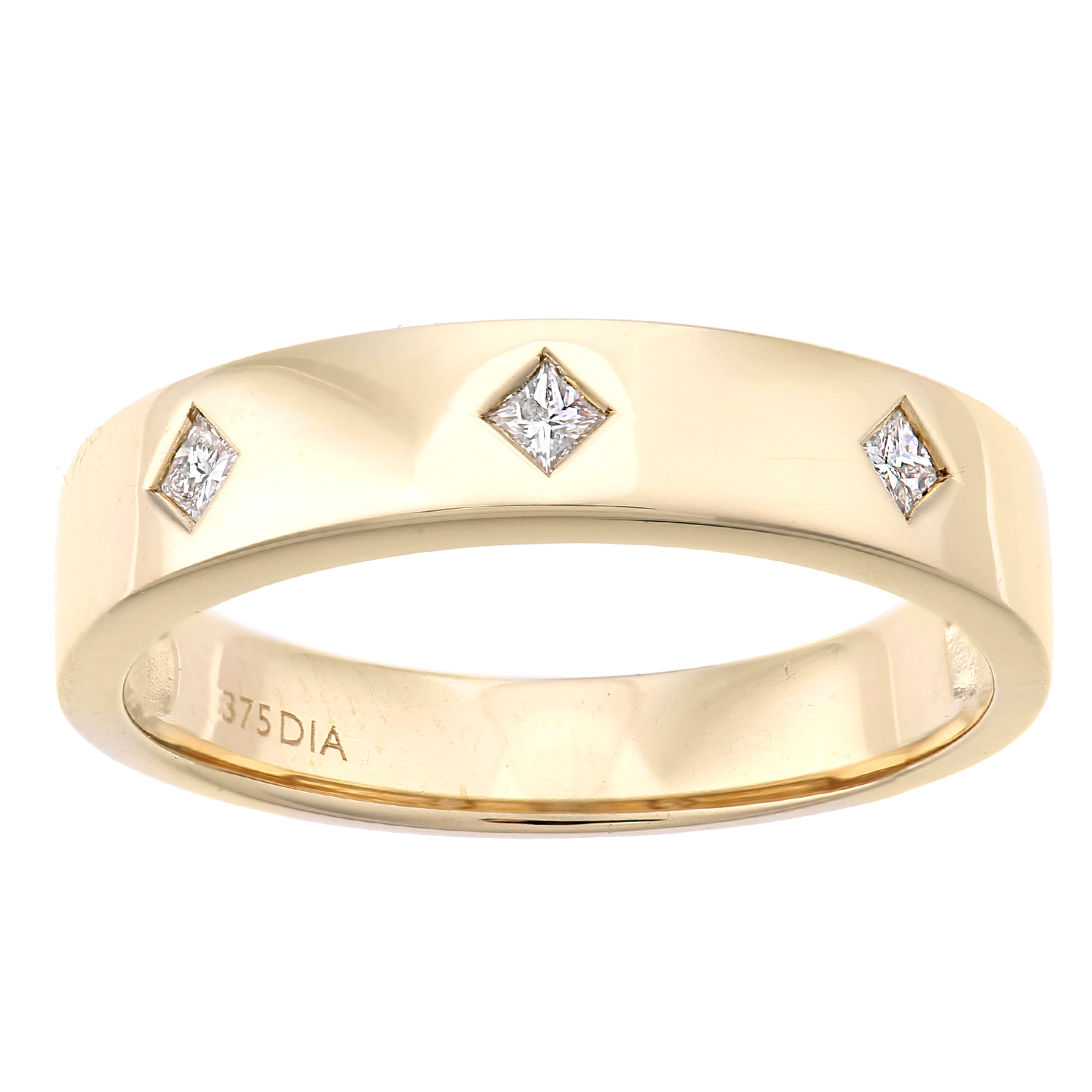 Diamant L'Eternel Womens 9ct Yellow Gold with 0.11ct Diamond Eternity Ring - Size M