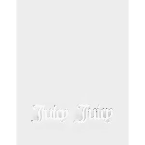 Juicy Couture Womens Accessories Alice Stud Earrings in Silver Metal – One Size