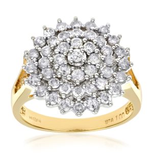 Diamant L’Eternel Womens 18ct Yellow Gold Ladies Diamond Ring – Size P