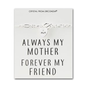 Mum Attraction Bracelet with Quote Card Created with Zircondia® Crystals