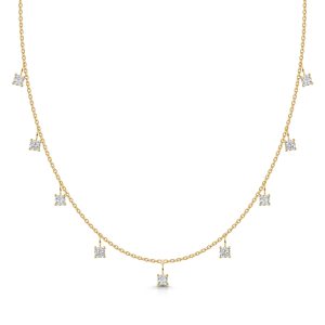 9ct Yellow Gold Cubic Zirconia Adjustable Necklet
