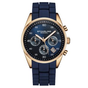 Stührling Mens Tempo Chronograph 42mm – Blue – One Size