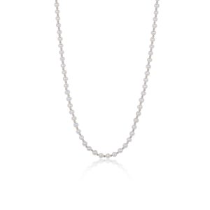 9ct Yellow Gold Pearl And Ball Beaded Necklace