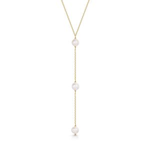 9ct Yellow Gold Freshwater Pearl Drop Adjustable Necklet