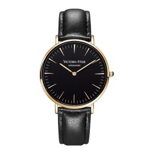 Victoria Hyde London Unisex Watch Southfields Modern, black rosegold – Black & Rose Gold Stainless Steel – One Size