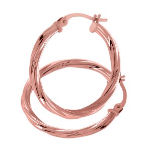 Diamant L’Eternel Womens 9ct Rose Gold Twist Hoop Earrings – One Size