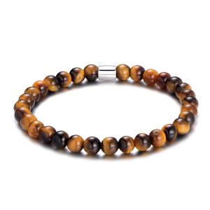 Tiger’s Eye Gemstone Stretch Bracelet for Women