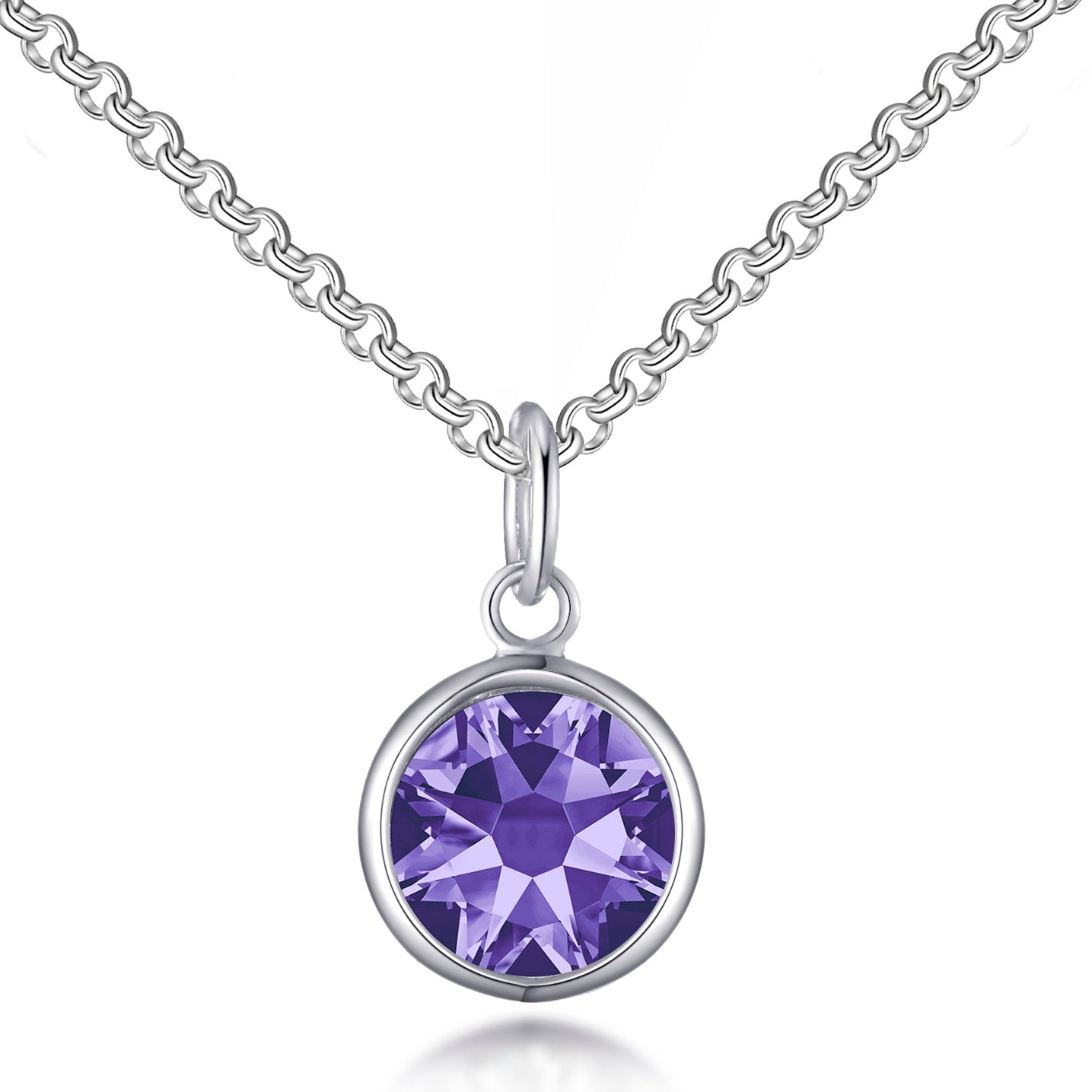 Gentle Red Crystal Necklace Created with Zircondia® Crystals