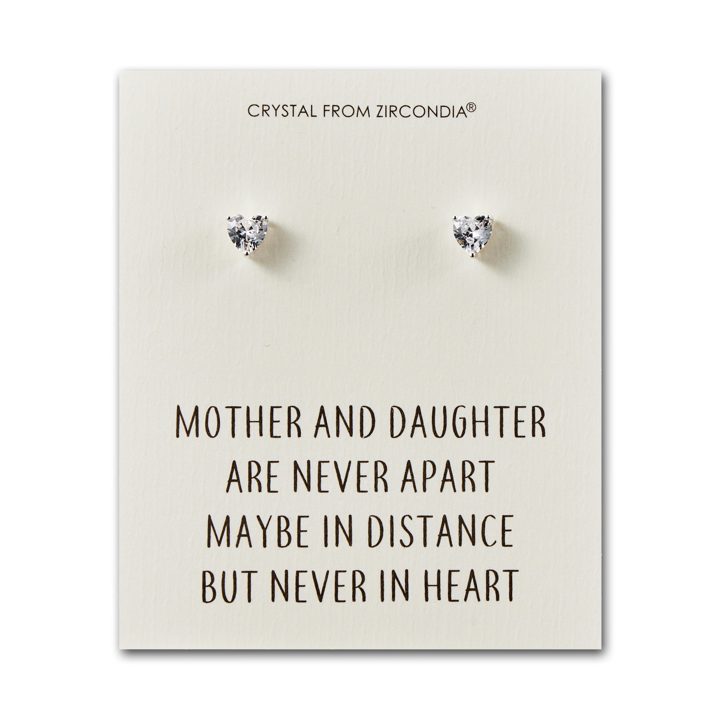 Mom and Daughter Quote Middle Earrings Created with Zircondia® Crystals