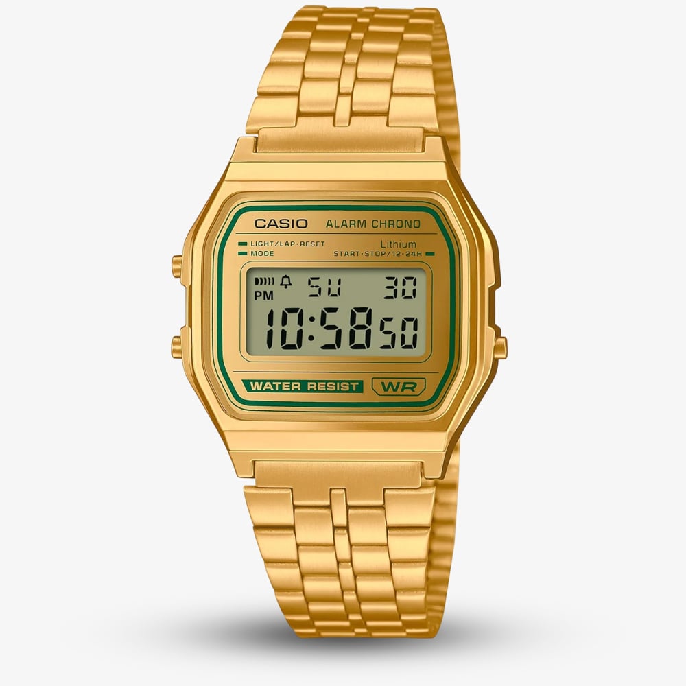 Casio Unisex Vintage Gold & Green Digital Watch LA680WEGV-9AEF