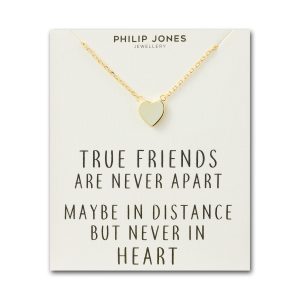 Gold Plated Middle Necklace with Quote Card