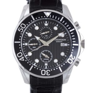 Rudiger : mens chemnitz black watch Leather – One Size