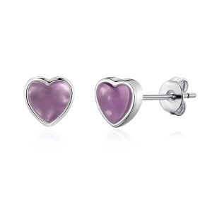 Amethyst Middle Stud Earrings