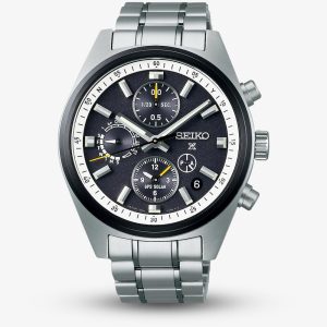 Seiko Mens Prospex Speedtimer GPS Solar Chronograph Black Watch SSH167J1