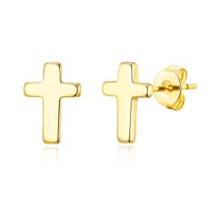 Gold Plated Go Stud Earrings