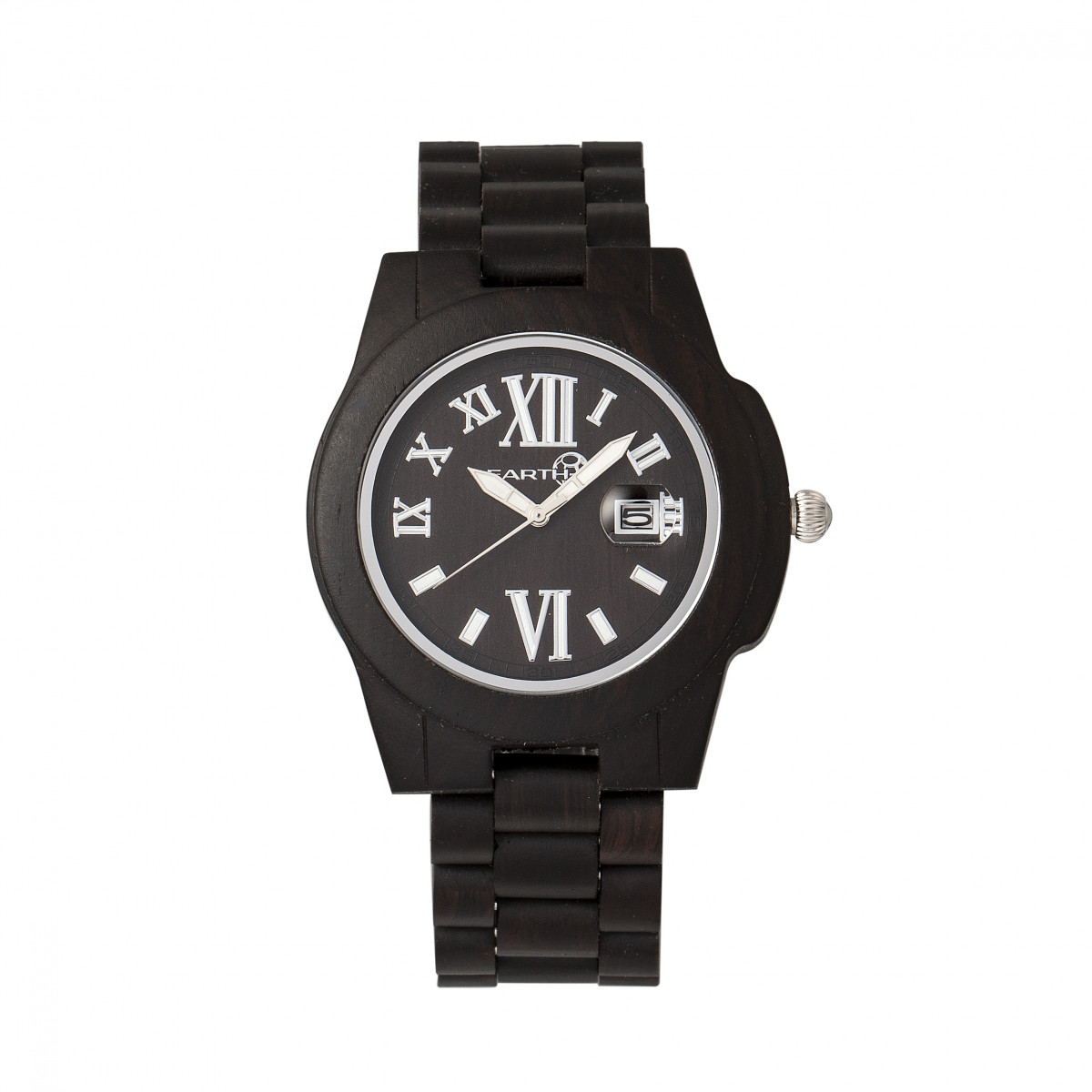 Earth Wood Unisex Heartwood Bracelet Watch w/Date - Brown - One Size