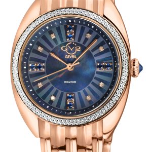 Gv2 WoMens Palermo Swiss Quartz Diamond MOP Blue Watch – One Size