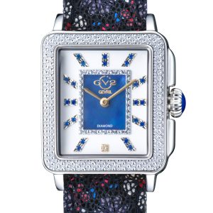 Gv2 Womens Padova Gemstone 12332F Leather Swiss Quartz Watch – Blue – One Size