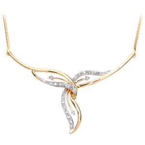 Diamant L’Eternel Womens 9ct Yellow Gold Ladies Diamond Necklace – One Size