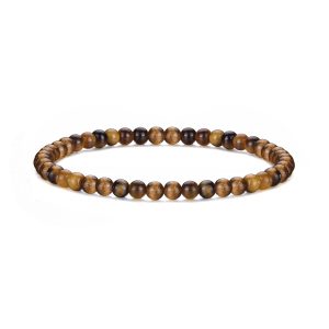 Tigers Eye Mini Beaded Gemstone Stretch Bracelet