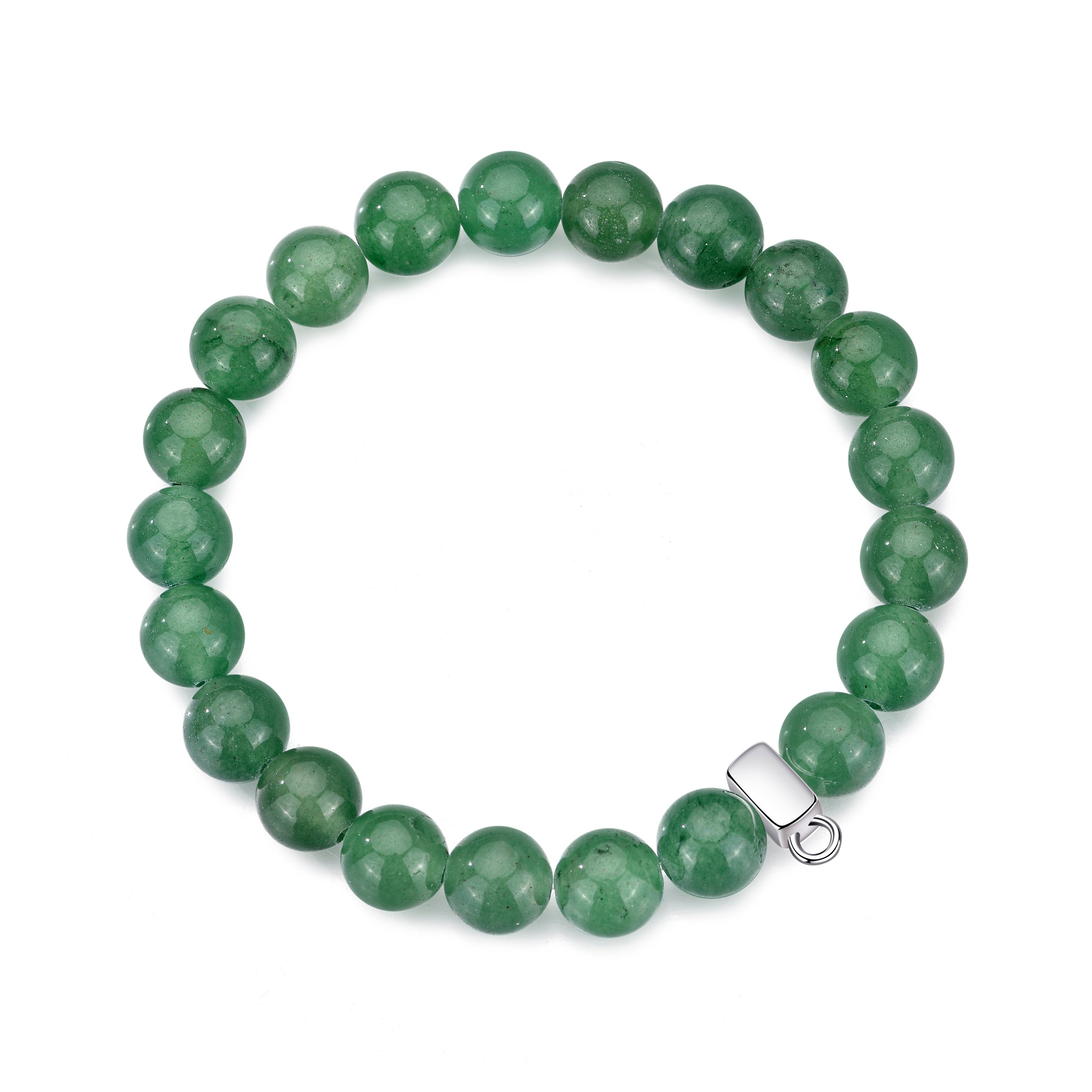 Inexperienced Aventurine Gemstone Allure Stretch Bracelet