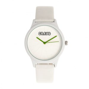 Crayo Splat Unisex Watch – White Stainless Steel – One Size