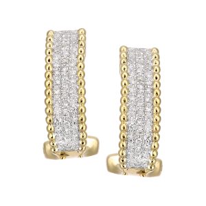 Diamant L’Eternel Womens 18ct Yellow Gold Diamond Hoop Earrings – One Size