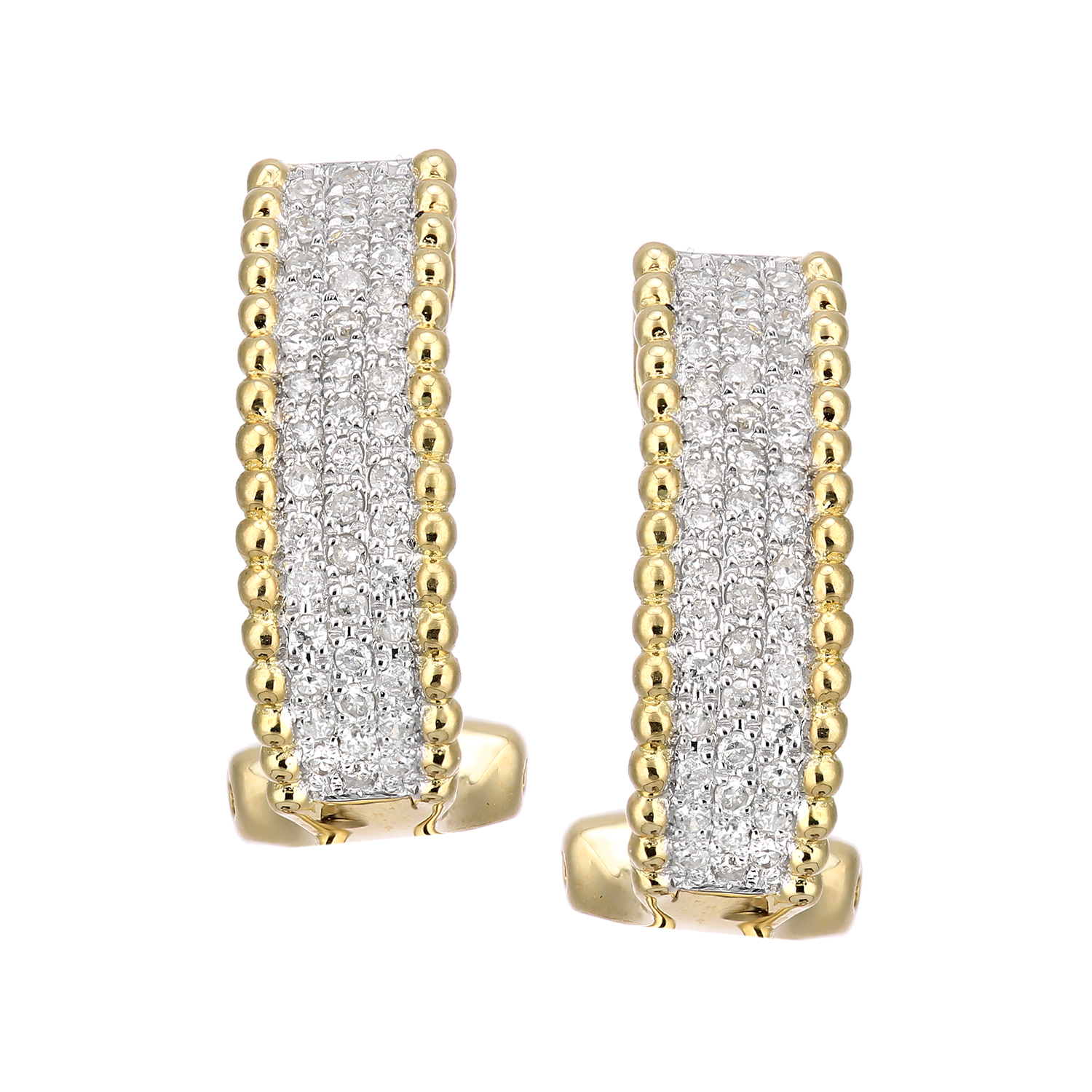 Diamant L'Eternel Womens 18ct Yellow Gold Diamond Hoop Earrings - One Size