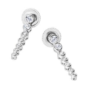 CARAT* Child Quentin White Gold Plated Drop Women Earrings CE925W-QUEN-BABY
