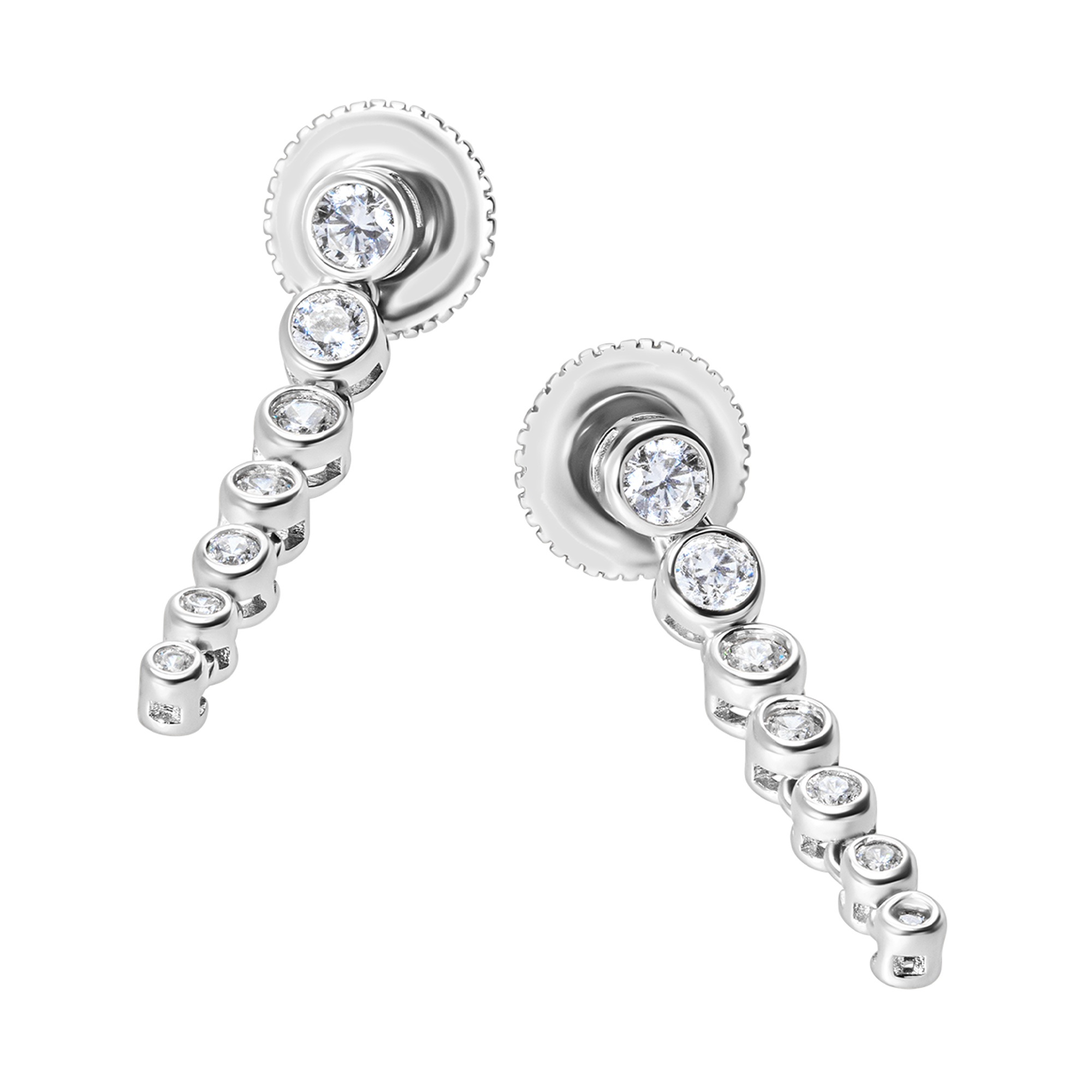 CARAT* Child Quentin White Gold Plated Drop Women Earrings CE925W-QUEN-BABY