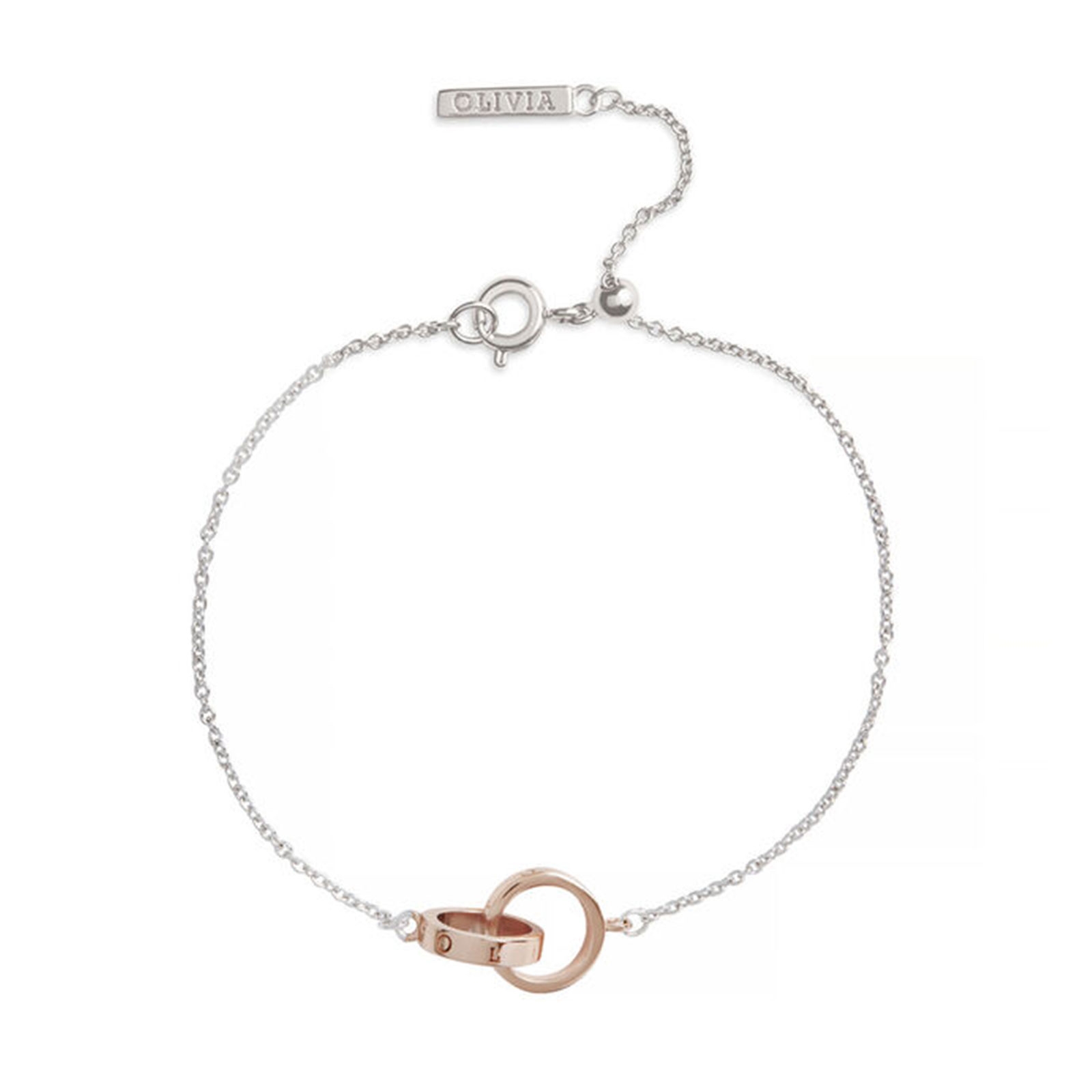 Olivia Burton Classics Womens Bracelet OBJENB15B Rose Gold Bi Steel