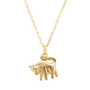 Latelita Womens Zodiac Star Sign Necklace Gold Taurus Sterling Silver – One Size