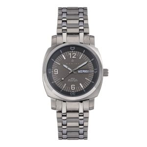 Nautis Mens Stealth Bracelet Watch w/Day/Date – Grey Stainless Steel – One Size