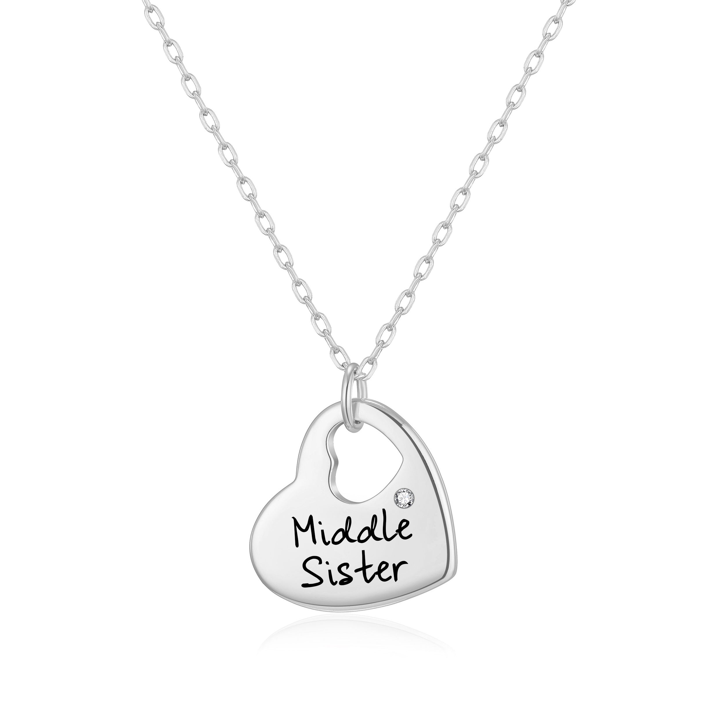 Center Sister Center Necklace Created with Zircondia® Crystals