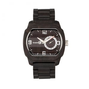 Earth Wood Unisex Scaly Bracelet Watch w/Date – Brown – One Size