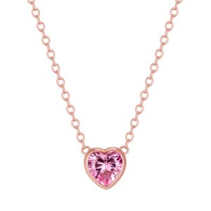 Tresor 1934 Womens Trilani Feminine Sterling Silver Necklace – Rose Gold – One Measurement