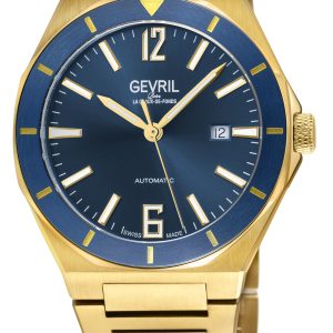 Gevril Mens High Line 48402B Swiss Automatic Sellita SW200 Watch – Gold – One Size