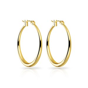 Gold Plated 30mm Hoop Earrings