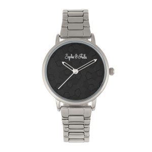 Sophie & Freda Womens Breckenridge Bracelet Watch – Silver Stainless Metal – One Measurement