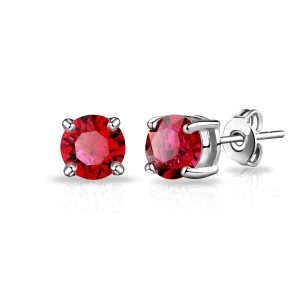 Pink Stud Earrings Created with Zircondia® Crystals