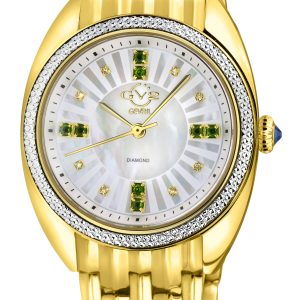 Gv2 WoMens Palermo Diamond Swiss Quartz MOP White Dial Watch – One Size
