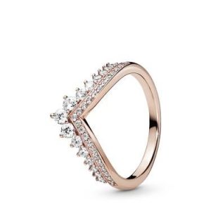 Pandora Rose Gold Princess Wishbone Ring – Ring Dimension 48