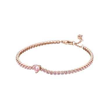 Pandora Crimson Glowing Center Tennis Bracelet - 18cm